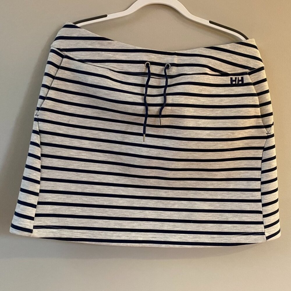 Helly Hansen Women's Thalia Skirt - Soft Grey & Navy Stripe